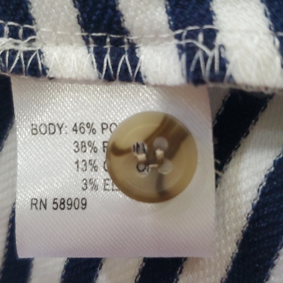 Cremieux Susan Knit  Navy Striped Dress Small - Picture 10 of 10